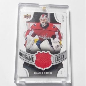 Braden Holtby Upper Deck Game-Used Jersey Hockey Card Washington Capitals